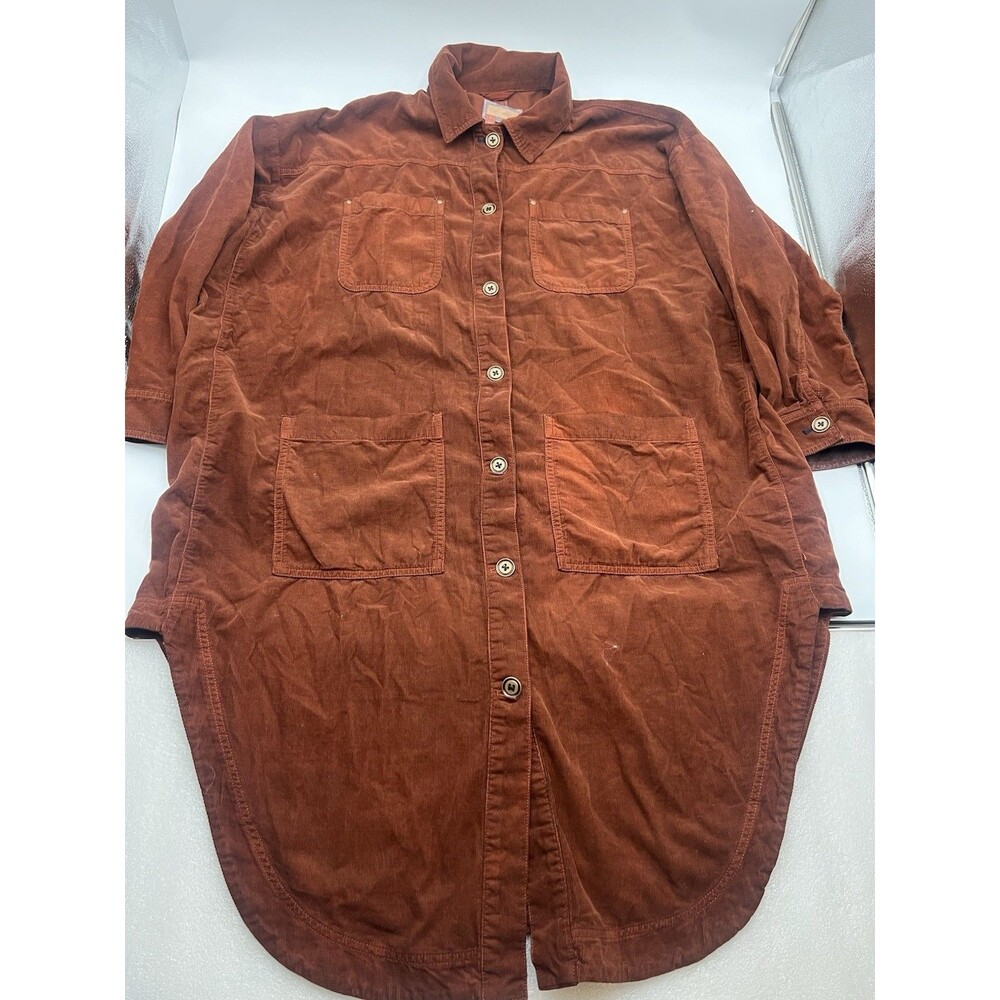 Pilcro Rust Brown Corduroy Shirt Jacket shacket